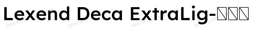 Lexend Deca ExtraLig字体转换